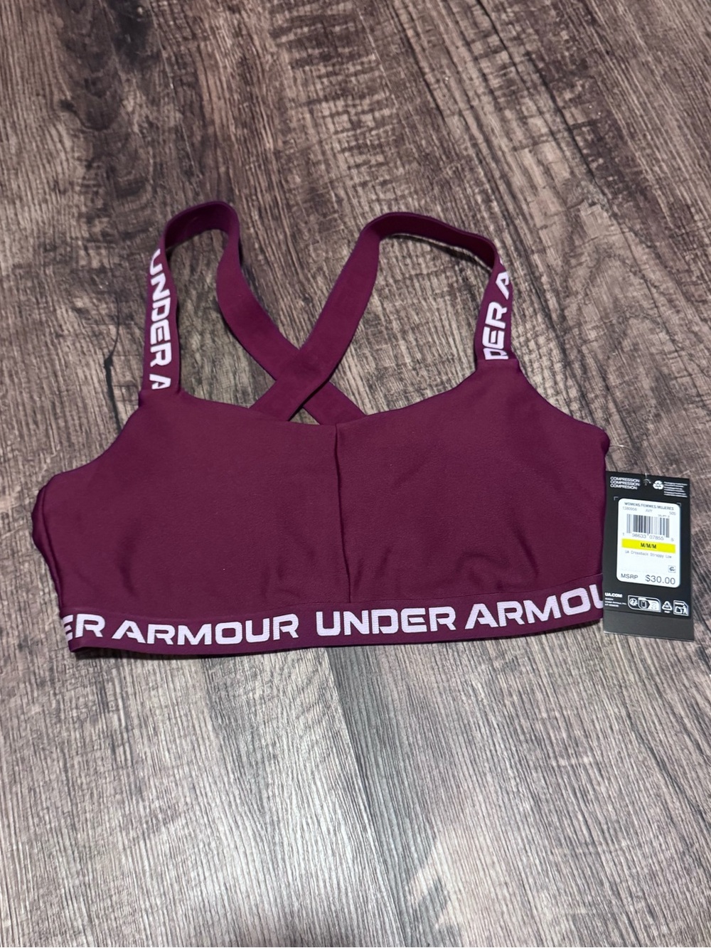 Under Armour Women's Wine Crossback Sports Bra